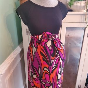 Stretchy and flattering maternity dress.